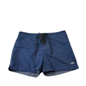 Parke & Ronen Navy Blue Polyester AOP Boardshort Size 32 NWT